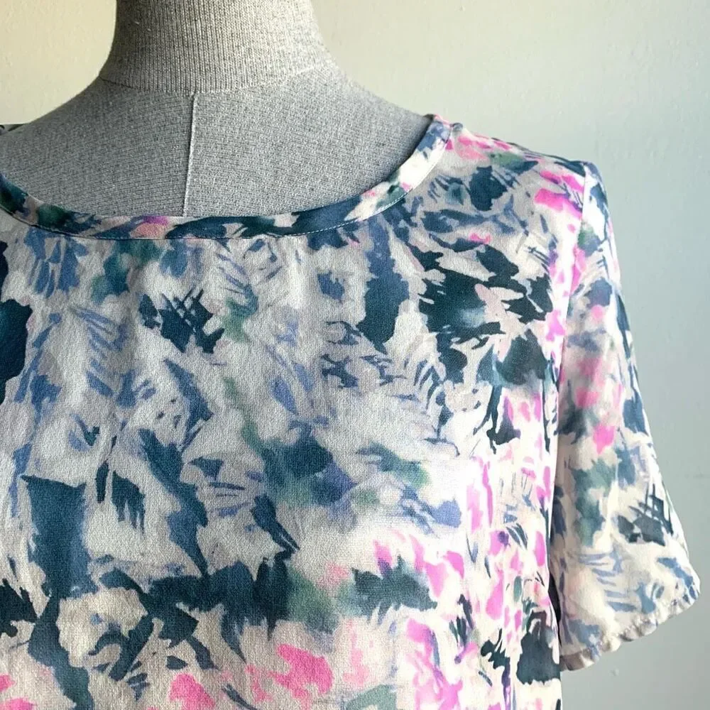 LAST CHANCE‎ Madewell Broadway & Broome Silk Sheer Printed Top
